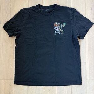 All Saints Men’s Black T-Shirt with Snake Design
M